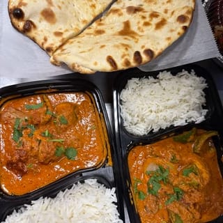 Chicken Tikka Masala, Naan, & Rice